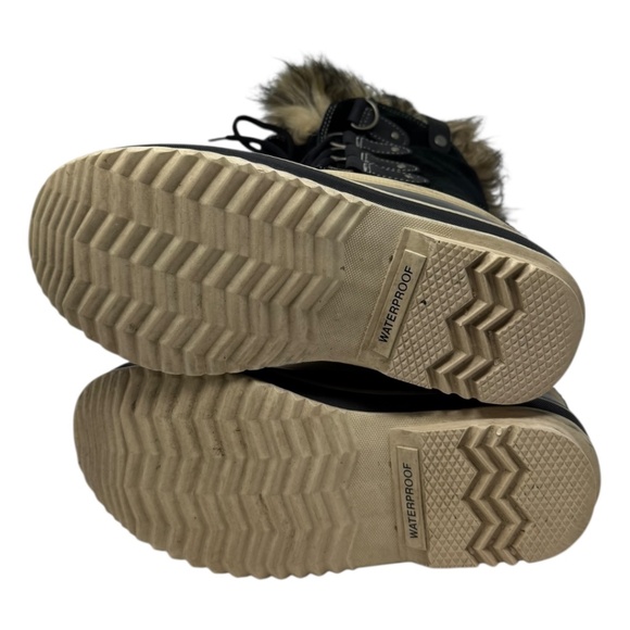 SOREL Joan of Arctic II Black Suede Faux Fur Waterproof Snow Boots - Picture 6 of 12